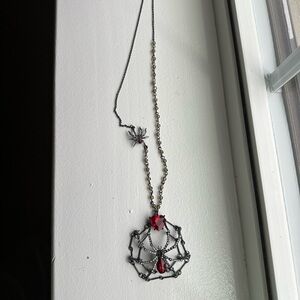 Betsey Johnson spider necklace